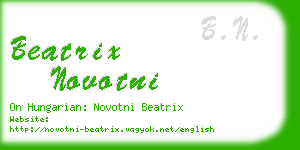 beatrix novotni business card